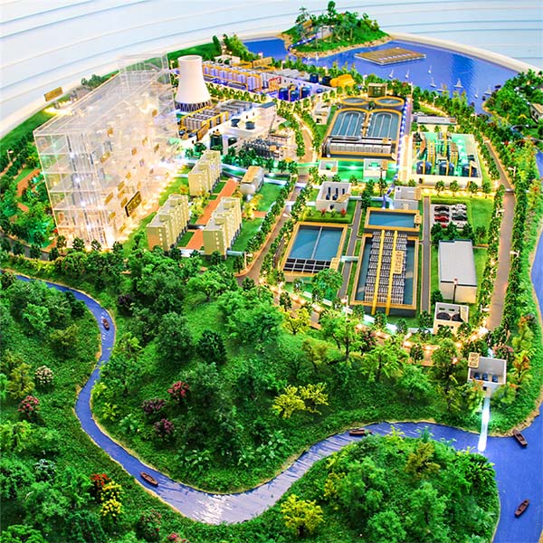 汙水處理廠沙盤模型製作案例