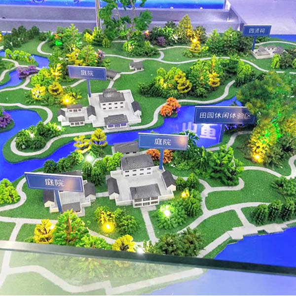 園林景觀場景沙盤模型製作案例