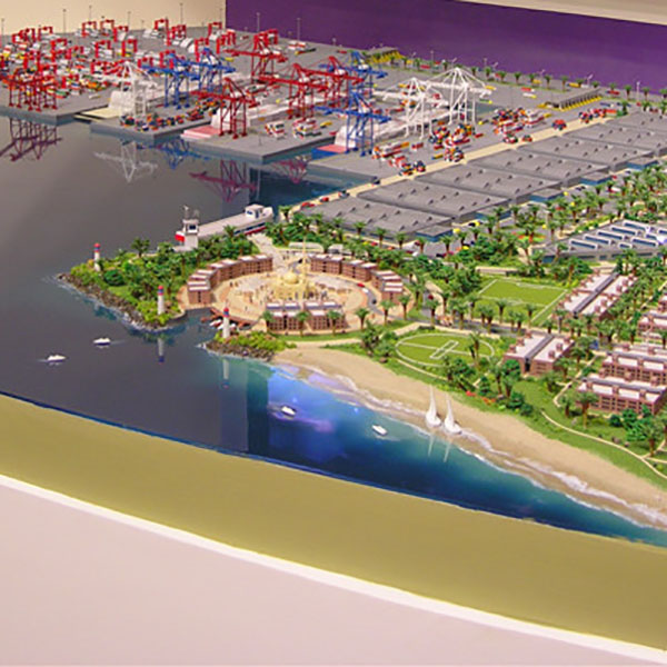 港口物流規劃沙盤模型製作案例