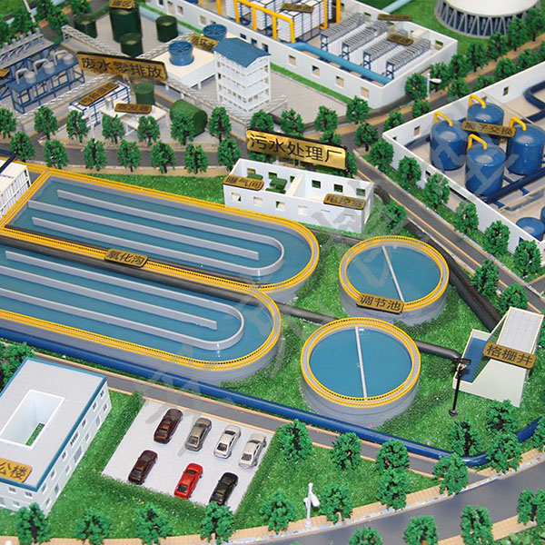 汙水處理廠沙盤模型製作案例