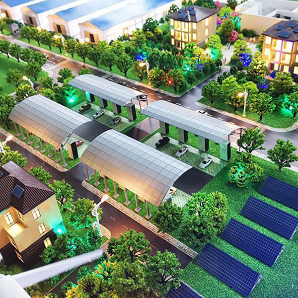 屋頂太陽能光伏發電沙盤模型製作案例
