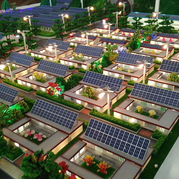 屋頂太陽能光伏發電沙盤模型製作案例