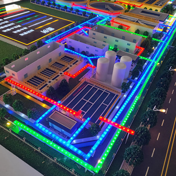 汙水處理廠教學沙盤模型製作案例