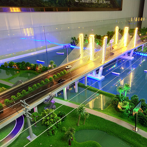 橋梁建築沙盤模型製作案例