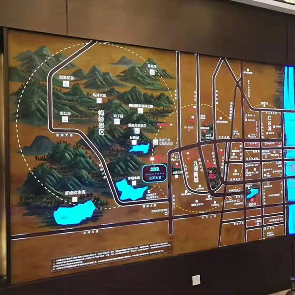 區位壁掛沙盤模型製作案例