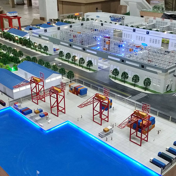 港口物流自動化碼頭沙盤模型製作案例