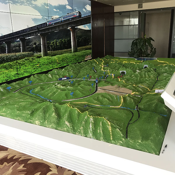 鐵路交通地形沙盤模型製作案例