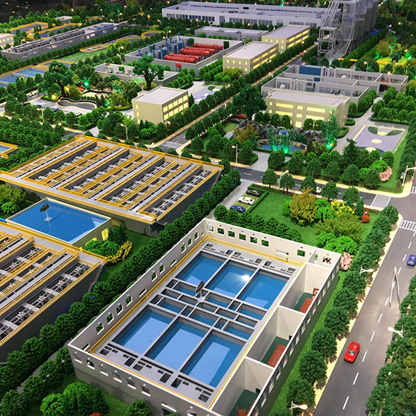 汙水處理廠沙盤模型製作案例