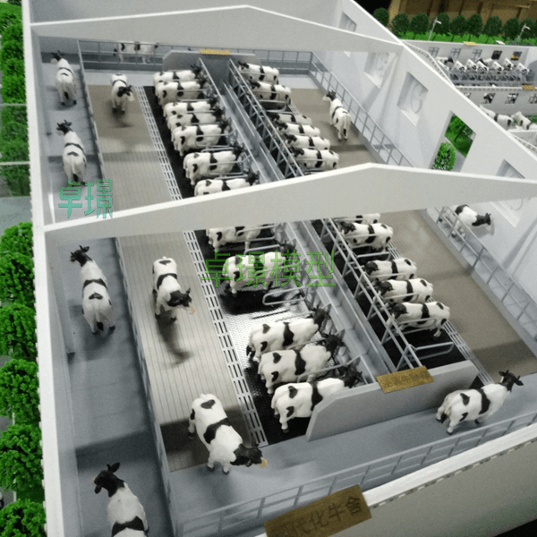 智慧養牛場沙盤模型製作案例