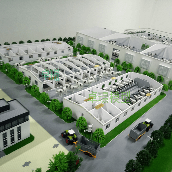 智慧養牛場沙盤模型製作案例