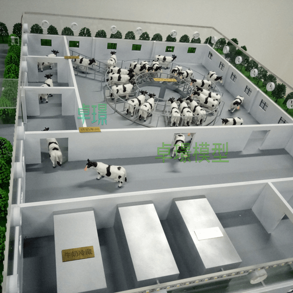 智慧養牛場沙盤模型製作案例