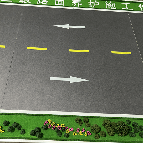 公路路麵養護施工作業沙盤模型製作廠家案例